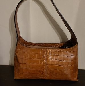 Vintage Cristian Italian Made Leather Handbag Croco Western Style